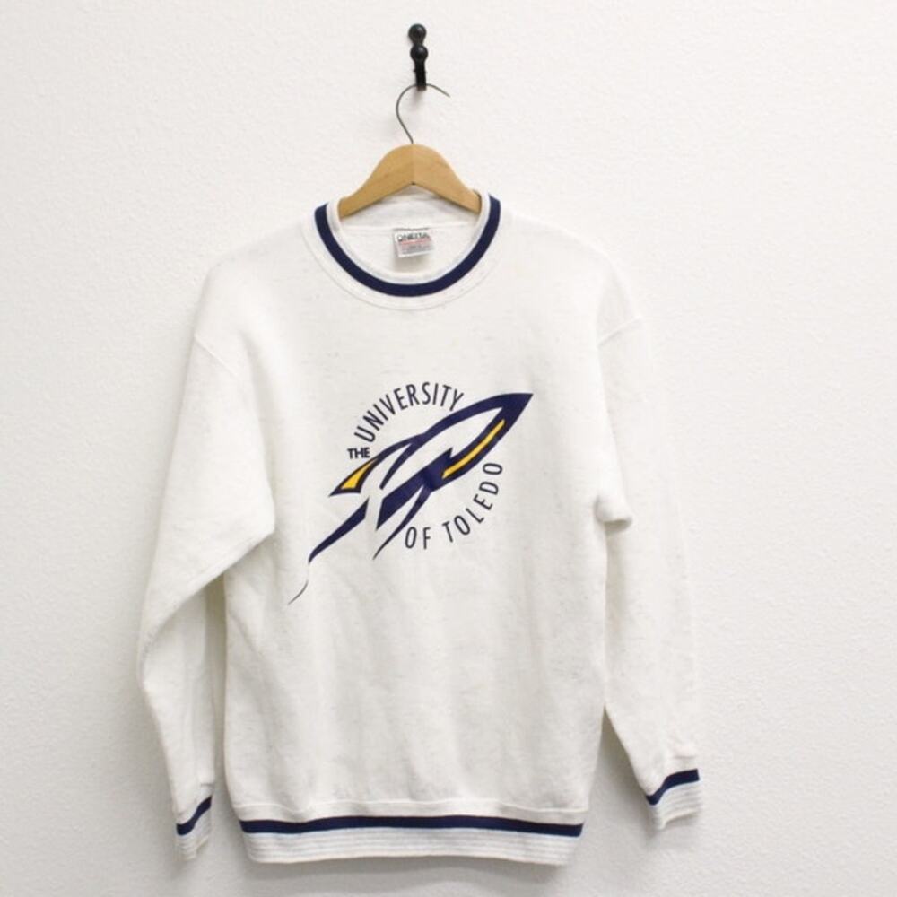 Vintage 90s University of Toledo Gray Sweatshirt Mens Medium NCAA College
